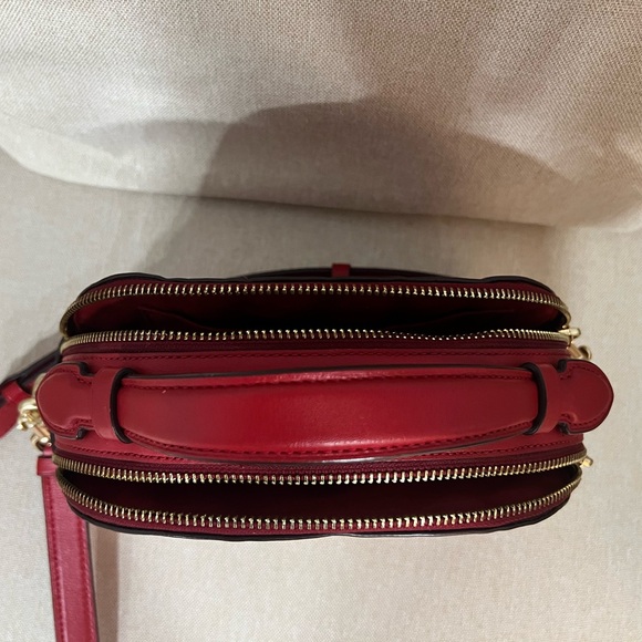 Coach Red Quilted Dome Crossbody Bag with Gold Hardware - Picture 9 of 9